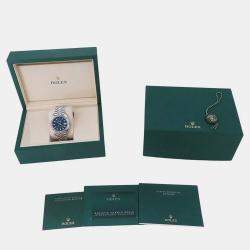 مملوكة مسبقًا Rolex Datejust 126300 Blue Stainless Steel Automatic Men's Wristwatch 41mm