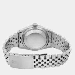 Pre Owned Rolex Datejust 16234 White Stainless Steel Automatic Men's Wristwatch 36mm