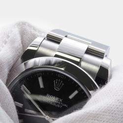 Pre Owned Rolex Datejust 126300 Black Stainless Steel Automatic Men Wristwatch 41mm