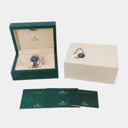 Pre Owned Rolex Datejust 126300 Black Stainless Steel Automatic Men Wristwatch 41mm