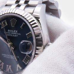 Pre Owned Rolex Datejust 278274 Blue Stainless Steel Automatic Men Wristwatch 31mm