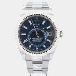 Pre Owned Rolex Sky-Dweller 326934 Blue White Gold, Stainless Steel Automatic Men's Watches 42mm