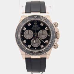 Pre Owned Rolex Cosmograph Daytona 126519LN Black White Gold Automatic Men's Watches 40mm