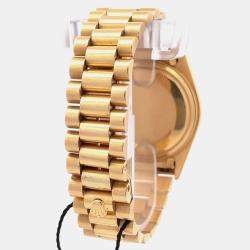 Pre Owned Rolex Day-Date 18038 White Yellow Gold Automatic Men's Watches 36mm