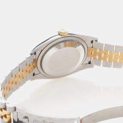 Pre Owned Rolex Datejust 116233 Silver 18K Yellow Gold Stainless Steel Diamond Automatic Men's Wristwatch 36mm