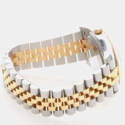 Pre Owned Rolex Datejust 116233 Silver 18K Yellow Gold Stainless Steel Diamond Automatic Men's Wristwatch 36mm