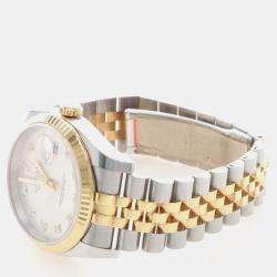 Pre Owned Rolex Datejust 116233 Silver 18K Yellow Gold Stainless Steel Diamond Automatic Men's Wristwatch 36mm