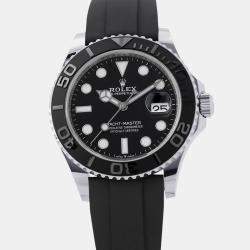 Pre Owned Rolex Yacht-Master 226659 Black 18K White Gold Automatic Men's Wristwatch 42mm