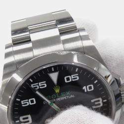 Pre Owned Rolex Air-King 126900 Black Stainless Steel Automatic Men's Wristwatch 40mm