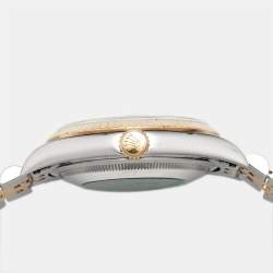Pre Owned Rolex Datejust 16233 Champagne Dial 18k Yellow Gold Stainless Steel Men's Wristwatch 36 mm