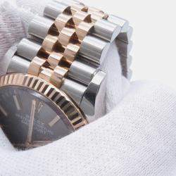 Pre Owned Rolex Datejust 126231 Slate Dial Stainless Steel 18k Everose Gold Automatic Women's Wristwatch 36mm