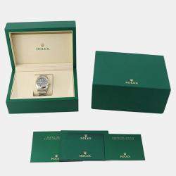 Pre Owned Rolex Oyster Perpetual 126003 Slate Dial Stainless Steel 18K Yellow Gold Automatic Women's Wristwatch 36mm