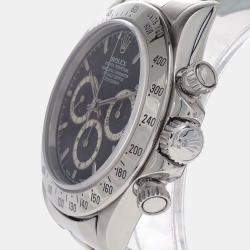 Pre Owned Rolex Cosmograph Daytona 16520 Black Stainless Steel Automatic Men's Watches 40mm