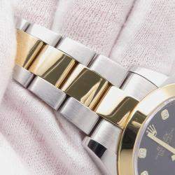 مملوكة مسبقًا Rolex Datejust 126303G Black 18K Yellow Gold Stainless Steel Diamond Automatic Men's Watches 41mm