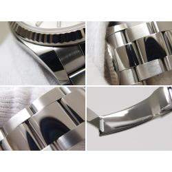 Pre Owned Rolex White 18K White Gold and Stainless Steel Datejust Men's Wristwatch 36MM