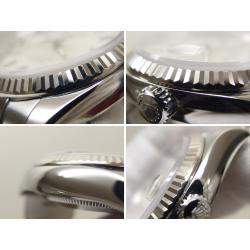 Pre Owned Rolex White 18K White Gold and Stainless Steel Datejust Men's Wristwatch 36MM