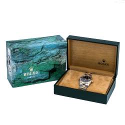 Pre Owned Rolex Black 18K Yellow Gold Stainless Steel Oyster Perpetual Date 15203 Men's Wristwatch 34 mm