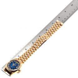 مملوكة مسبقًا Rolex Blue Diamonds 18K Yellow Gold President Day-Date 18038 Men's Wristwatch 36 MM