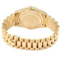 Pre Owned Rolex Champagne Blue Sapphire Diamonds 18K Yellow Gold President Day-Date 18238 Men's Wristwatch 36 MM