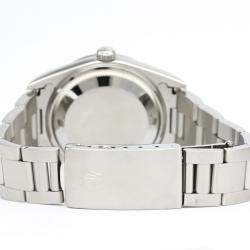 Pre Owned Rolex Black Stainless Steel Oyster Perpetual Date Automatic 15200 Men's Wristwatch 34 MM