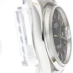 Pre Owned Rolex Black Stainless Steel Oyster Perpetual Date Automatic 15200 Men's Wristwatch 34 MM