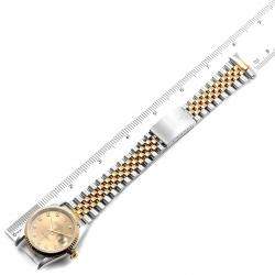 Pre Owned ساعة يد رجالية رولكس "دايتجست 16233" ستانلس ستيل و ذهب أصفر عيار 18 و ألماس شامبانيا 36 مم