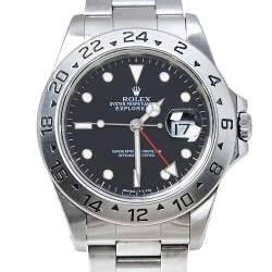 مملوكة مسبقًا ساعة يد رجالية رولكس "اكسبلورور 2 16570" ستانلس ستيل سوداء 40 مم