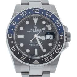 مملوكة مسبقًا Rolex Black Oystersteel GMT Master II "Batman" 126710 Men's Wristwatch 40 MM