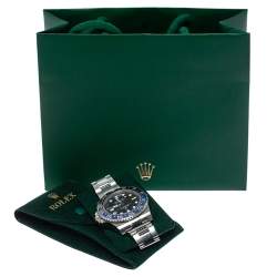 مملوكة مسبقًا Rolex Black Oystersteel GMT Master II "Batman" 126710 Men's Wristwatch 40 MM