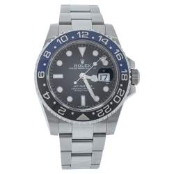 مملوكة مسبقًا Rolex Black Oystersteel GMT Master II "Batman" 126710 Men's Wristwatch 40 MM