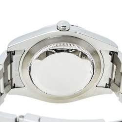 Pre Owned Rolex White Stainless Steel Oyster Perpetual Datejust II 116300 Men's Wristwatch 41 mm