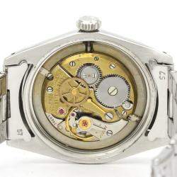 Pre Owned Rolex Orange Stainless Steel Oyster Precision Mechanical 6426 Men's Wristwatch 35 MM