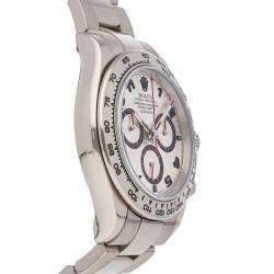 مملوكة مسبقًا Rolex Silver 18K White Gold Cosmograph Daytona 116509 Men's Wristwatch 40 MM