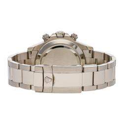 مملوكة مسبقًا Rolex Silver 18K White Gold Cosmograph Daytona 116509 Men's Wristwatch 40 MM