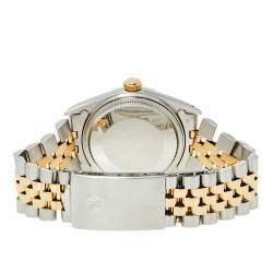 Pre Owned Rolex Silver 18K Yellow Gold and Stainless Steel Datejust 16013 Men's Wristwatch 36 mm