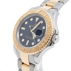 Pre Owned Rolex Blue 18K Yellow Gold & Stainless Steel Yacht-Master 16623 Automatic Men's Wristwatch 40 mm