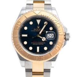 Pre Owned Rolex Blue 18K Yellow Gold & Stainless Steel Yacht-Master 16623 Automatic Men's Wristwatch 40 mm