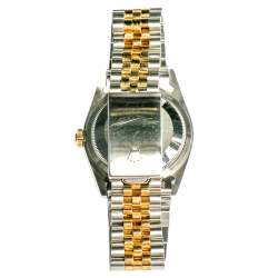 Pre Owned ساعة يد رجالية رولكس ديت جست 16233 ذهب أصفر عيار 18 قيراط وستانلس ستيل وألماس صفراء 36 مم