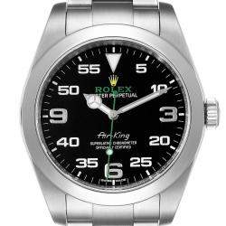 Rolex Black Stainless Steel Oyster Perpetual Air King 116900 Men's Wristwatch 40 MM