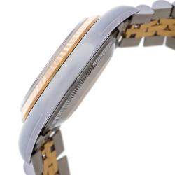 Pre Owned ساعة يد رجالية رولكس ديت جست 16233 أوتوماتيك ستانلس ستيل وذهب أصفر عيار 18 وألماس شمبانيا 36مم