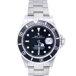 Pre Owned ساعة يد رجالية رولكس صبمارينر 16610 أوتوماتيك ستانلس ستيل سوداء 40 مم