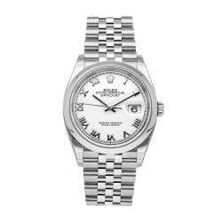 Rolex White Stainless Steel Datejust 126200 Men's Wristwatch 36 MM