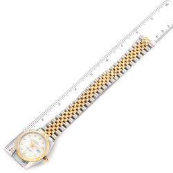 Rolex White Diamonds 18K Yellow Gold And Stainless Steel Datejust 116233 Men's Wristwatch 36 MM