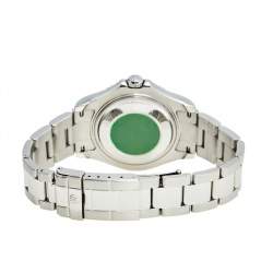 مملوكة مسبقًا Rolex Platinum Stainless Steel Yacht-Master 168622 Men's Wristwatch 35 mm 