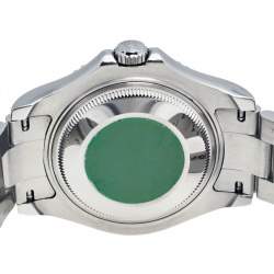 مملوكة مسبقًا Rolex Platinum Stainless Steel Yacht-Master 168622 Men's Wristwatch 35 mm 