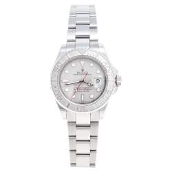 مملوكة مسبقًا ساعة يد رجالية رولكس ياخت-ماستر أر16622290بي7876 ستانلس ستيل بلاتين 40 مم