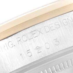 Rolex Slate 18K Yellow Gold Stainless Steel Date 15203 Men's Wristwatch 34MM