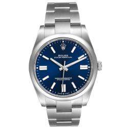 Rolex Blue Stainless Steel Oyster Perpetual Automatic 124300 Men's Wristwatch 41 MM