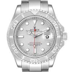 Rolex Grey Platinum And Stainless Steel Yachtmaster 16622 Men's Wristwatch 40 MM
