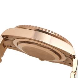 Pre Owned ساعة يد رجالية روليكس GMT ماستر  II 126715 ذهب وردي عيار 18 سوداء 40 مم